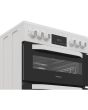 Hotpoint HTE6VDCW 60cm 4 Zone Ceramic Hob Twin Cavity Electric Cooker
