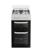 Hotpoint HTG5GWL/M 50cm 4 Burner Gas Hob Twin Cavity Gas Cooker with Glass Lid