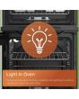 Hotpoint HTG5GWL/M 50cm 4 Burner Gas Hob Twin Cavity Gas Cooker with Glass Lid