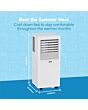 Igenix IGAC01007W 7000BTU 3-in-1 Remote Control Portable Air Conditioner