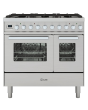 ILVE Torino 100cm 6 Burner Gas Hob Double Oven Dual Fuel Range Cooker