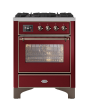 ILVE Majestic Milano 70cm 4 Burner Gas Hob Single Oven Dual Fuel Range Cooker