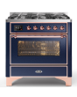ILVE Majestic Milano 90cm 6 Burner Gas Hob Single Oven Dual Fuel Range Cooker