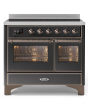 ILVE Majestic Milano 100cm 6 Zone Induction Hob Twin Oven Electric Range Cooker