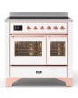 ILVE Majestic Milano 100cm 6 Zone Induction Hob Twin Oven Electric Range Cooker