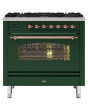 ILVE Milano 90cm 6 Burner Gas Hob Single Oven Dual Fuel Range Cooker