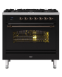 ILVE Milano 90cm 6 Burner Gas Hob Single Oven Dual Fuel Range Cooker