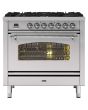 ILVE Milano 90cm 6 Burner Gas Hob Single Oven Dual Fuel Range Cooker