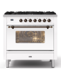 ILVE Milano 90cm 6 Burner Gas Hob Single Oven Dual Fuel Range Cooker