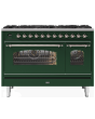 ILVE Milano 120cm 7 Burner Gas Hob Double Oven Dual Fuel Range Cooker
