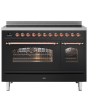 ILVE Milano 120cm 7 Zone Induction Hob Double Oven All Electric Range Cooker