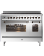 ILVE Milano 120cm 7 Zone Induction Hob Double Oven All Electric Range Cooker