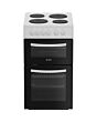 Indesit ITE5EMW/M 50cm 4 Zone Solid Plate Hob Twin Cavity Electric Cooker