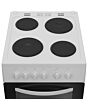 Indesit ITE5EMW/M 50cm 4 Zone Solid Plate Hob Twin Cavity Electric Cooker
