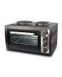 Montpellier MDATC30 2 Zone Solid Plate Hob Single Oven Table Top Electric Cooker