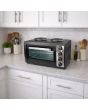 Montpellier MDATC30 2 Zone Solid Plate Hob Single Oven Table Top Electric Cooker