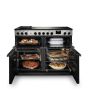 Rangemaster Edge Deluxe 110cm 7 Burner Gas Hob Double Oven Dual Fuel Range Cooker
