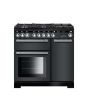 Rangemaster Encore Deluxe 90cm 5 Ring Gas Hob Double Oven Dual Fuel Range Cooker