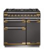 Rangemaster Elise Luxe 90cm 5 Burner Gas Hob Double Oven Dual Fuel Range Cooker
