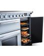 Rangemaster Estel Deluxe 100cm 5 Ring Gas Hob Double Oven Dual Fuel Range Cooker