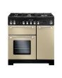Rangemaster Kitchener 90cm 5 Burner Gas Hob Double Oven Dual Fuel Range Cooker