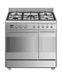 Smeg Concert 90cm 5 Burner Gas Hob Double Oven Dual Fuel Range Cooker