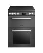 Tesla 60cm 4 Zone Ceramic Hob Double Oven All Electric Mini Range Cooker