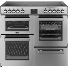 Belling Cookcentre 100cm 5 Zone Ceramic Hob Double Oven Electric Range Cooker