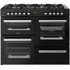 Belling Cookcentre 110cm 7 Burner Gas Hob Double Oven Dual Fuel Range Cooker