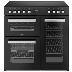 Belling Cookcentre 90cm 5 Zone Ceramic Hob Double Oven Electric Range Cooker