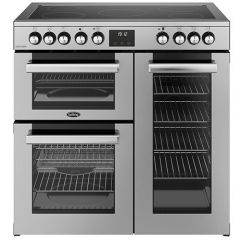 Belling Cookcentre 90cm 5 Zone Ceramic Hob Double Oven Electric Range Cooker