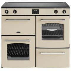 Belling Farmhouse 100cm 5 Zone Induction Hob Double Oven Electric Range Cooker