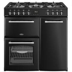 Belling Farmhouse 90cm 5 Burner Gas Hob Double Oven Dual Fuel Range Cooker