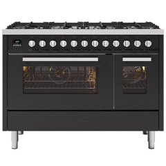ILVE Torino 120cm 8 Burner Gas Hob Double Oven Dual Fuel Range Cooker
