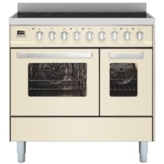 ILVE Torino 90cm 5 Zone Induction Hob Double Oven All Electric Range Cooker