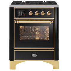 ILVE Majestic Milano 70cm 4 Burner Gas Hob Single Oven Dual Fuel Range Cooker