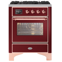 ILVE Majestic Milano 70cm 4 Burner Gas Hob Single Oven Dual Fuel Range Cooker