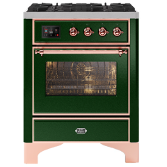 ILVE Majestic Milano 70cm 4 Burner Gas Hob Single Oven Dual Fuel Range Cooker
