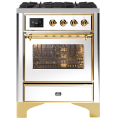 ILVE Majestic Milano 70cm 4 Burner Gas Hob Single Oven Dual Fuel Range Cooker