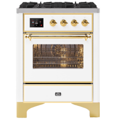 ILVE Majestic Milano 70cm 4 Burner Gas Hob Single Oven Dual Fuel Range Cooker