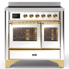 ILVE Majestic Milano 100cm 6 Zone Induction Hob Twin Oven Electric Range Cooker