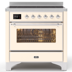 ILVE Majestic Milano 90cm 6 Zone Induction Hob Single Oven Electric Range Cooker