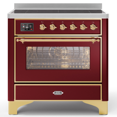 ILVE Majestic Milano 90cm 6 Zone Induction Hob Single Oven Electric Range Cooker