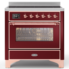 ILVE Majestic Milano 90cm 6 Zone Induction Hob Single Oven Electric Range Cooker