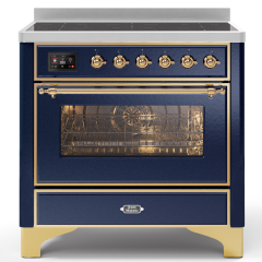 ILVE Majestic Milano 90cm 6 Zone Induction Hob Single Oven Electric Range Cooker