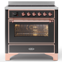 ILVE Majestic Milano 90cm 6 Zone Induction Hob Single Oven Electric Range Cooker