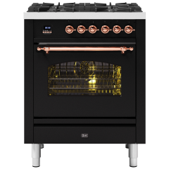 ILVE Milano 70cm 4 Burner Gas Hob Single Oven Dual Fuel Mini Range Cooker