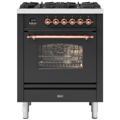 ILVE Milano 70cm 4 Burner Gas Hob Single Oven Dual Fuel Mini Range Cooker