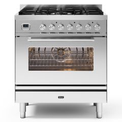 ILVE Roma 80cm 5 Burner Gas Hob Single Oven Dual Fuel Range Cooker