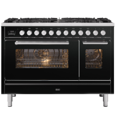 ILVE Roma 120cm 7 Burner Gas Hob Double Oven Dual Fuel Range Cooker